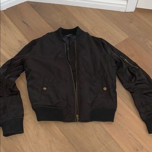 BLACK BOMBER JACKET PRACTICALLY NEW
